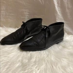Bottega Veneta Black Diamond Leather Ankle Booties